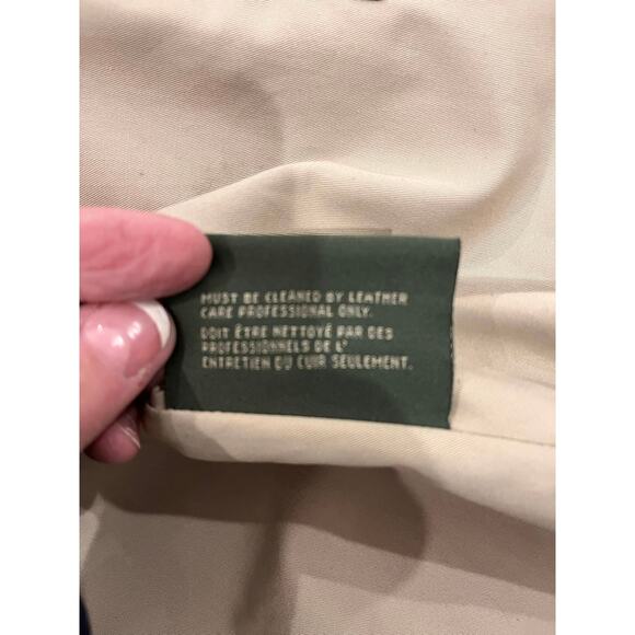 Dockers 100% Leather Suede Full Zip Jacket Men XL Grunge Dark Academia Twee VTG - Picture 9 of 10